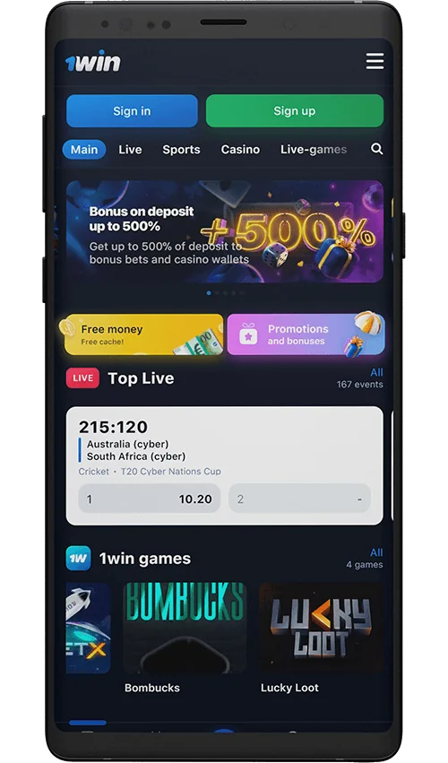 Step 1. Open 1win website