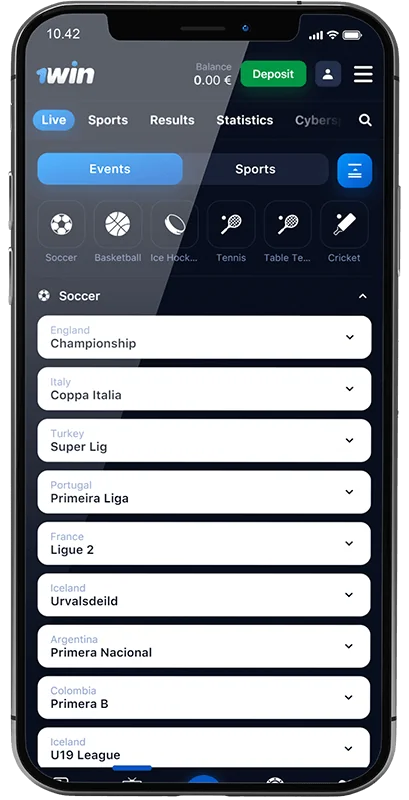 step 5. Start using 1win app for iphone